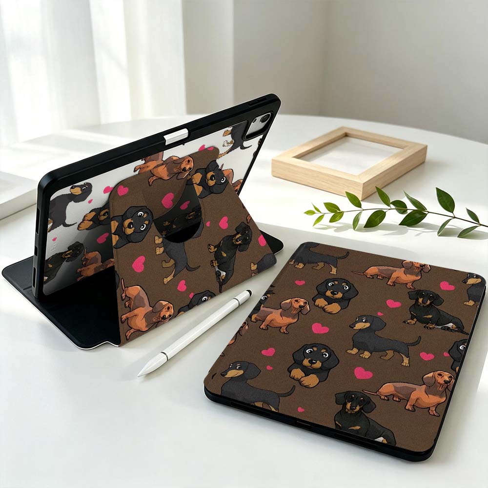 Samsung Tablet S11 Accessories - การ์ตูนดัชชุนด์รูปหัวใจสำหรับ Samsung Galaxy Tab S11 S10