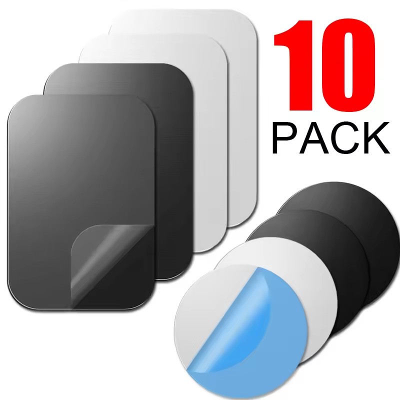Tablet Accessories For Car - แผ่นโลหะสำหรับที่ยึดโทรศัพท์ในรถยนต์แบบแม่เหล็ก แผ่นเหล็กบางแบบสติ๊กเกอร์สำหรับแม่เหล็ก แท็บเล็ต โทรศัพท์ตั้งโต๊ะ ที่ยึดโทรศัพท์ในรถยนต์ แบบวงกลม