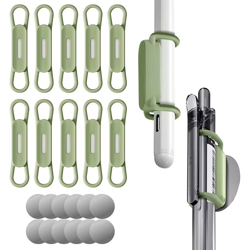 Tablet Pencil Accessories - ที่วางปากกาแม่เหล็ก คลิปหนีบปากกาสำหรับแท็บเล็ต อุปกรณ์จัดระเบียบปากกาซิลิโคนอเนกประสงค์ ปรับระดับได้ สำหรับอุปกรณ์สำนักงานและบ้าน