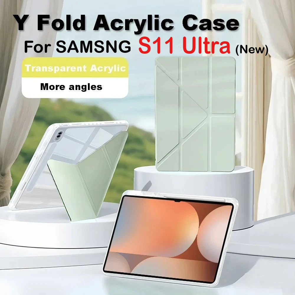 Samsung Tablet S11 Accessories - เคสอะคริลิคแบบพับได้ Y Fold สำหรับ Samsung Galaxy