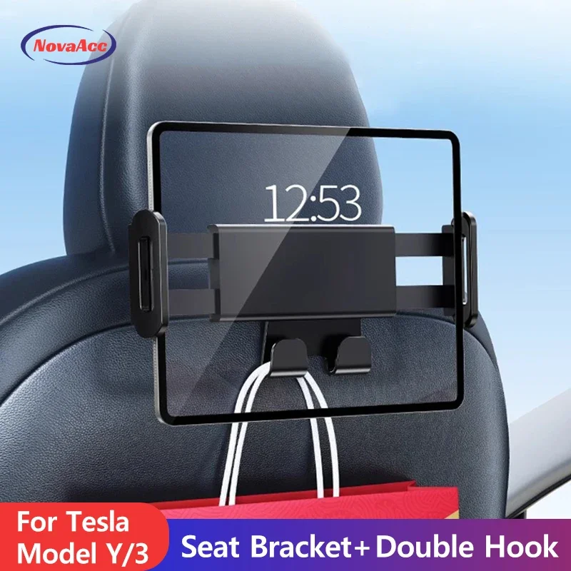 Tablet Accessories For Car - ที่วางแท็บเล็ตในรถยนต์สำหรับ Tesla Model 3 Y ปรับได้สำหรับเบาะหลัง