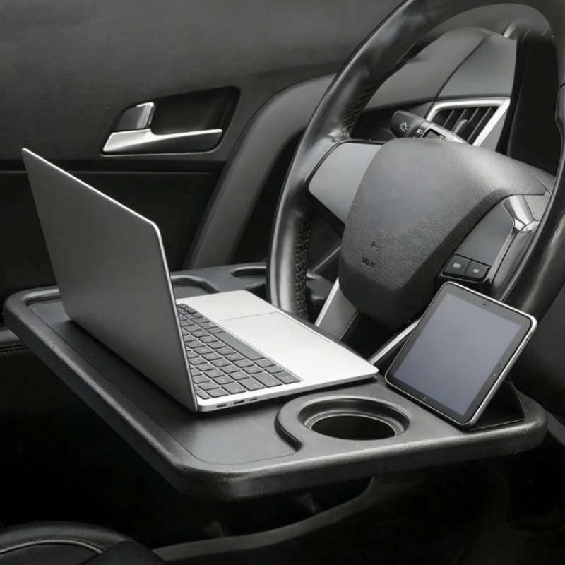 Car Accessories Tablet Holder - โต๊ะติดพวงมาลัยรถยนต์ ที่วางแล็ปท็อป แท็บเล็ต อเนกประสงค์ โต๊ะรับประทานอาหารแบบพกพา อุปกรณ์ตกแต่งภายในรถยนต์