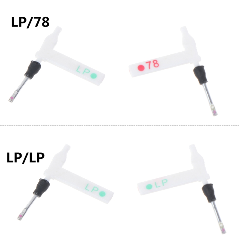 Tablet Stylus Accessories - สไตลัสสำหรับการเปลี่ยนแผ่นเสียงสำหรับการสัมผัสกับปลายเพชรสีแดงและสีน้ำเงินสองด้านสำหรับไวนิลสำหรับการบันทึก lp/ สำหรับ LP rpm