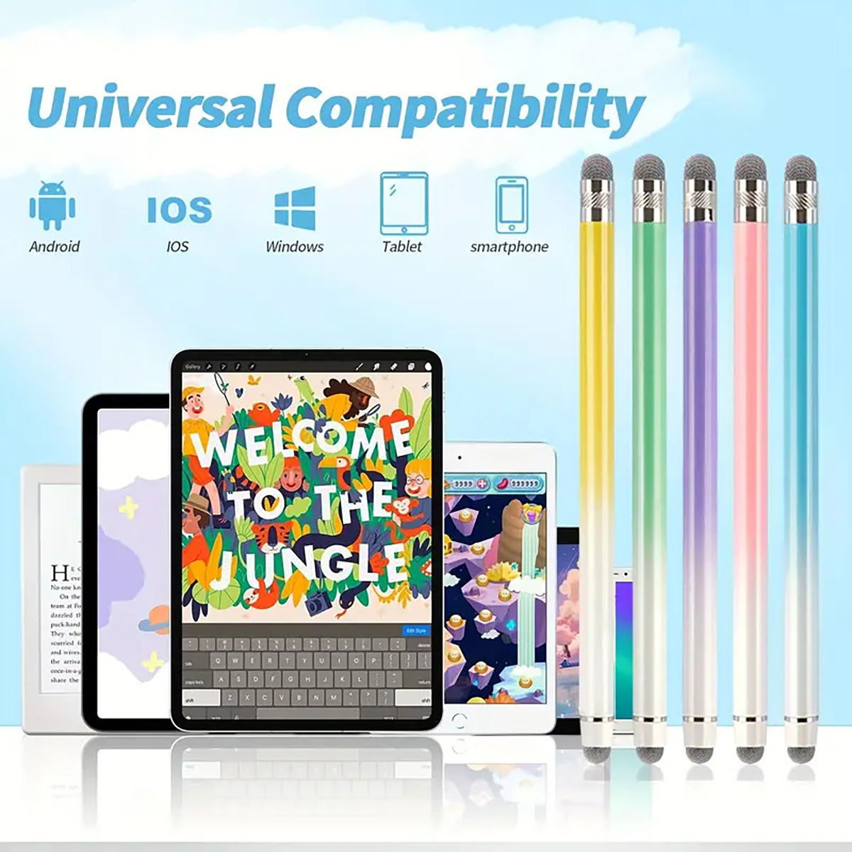 Tablet Pencil Accessories - ปากกาสัมผัส 1 แพ็ค เหมาะสำหรับแท็บเล็ต ปลายปากกาแบบคาปาซิทีฟ ใช้ได้กับโทรศัพท์และแท็บเล็ต