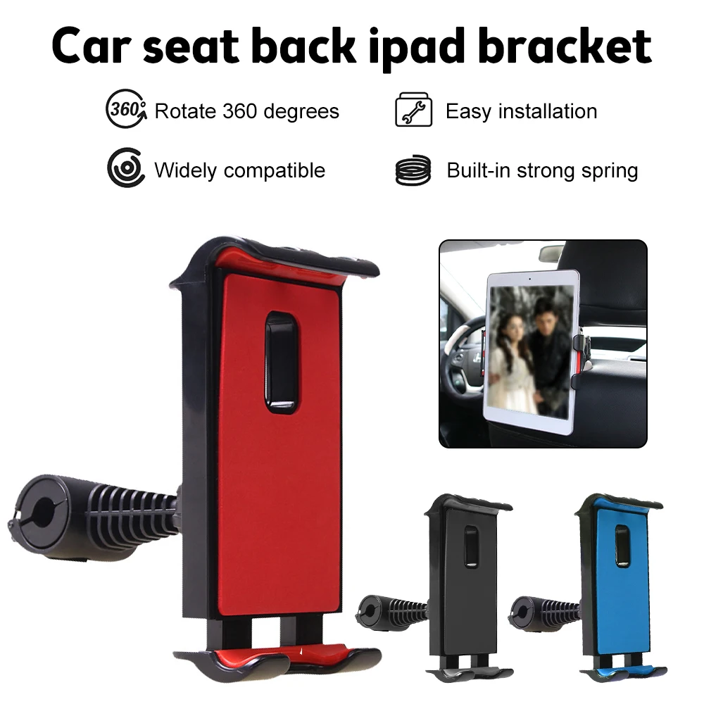 Kids Tablet With Accessories - ที่วางแท็บเล็ตในรถยนต์สำหรับพนักพิงศีรษะ ปรับได้ ที่ยึดไอแพด ที่วางโทรศัพท์มือถือ คลิปหนีบ อุปกรณ์เสริมสำหรับการเดินทางบนท้องถนน