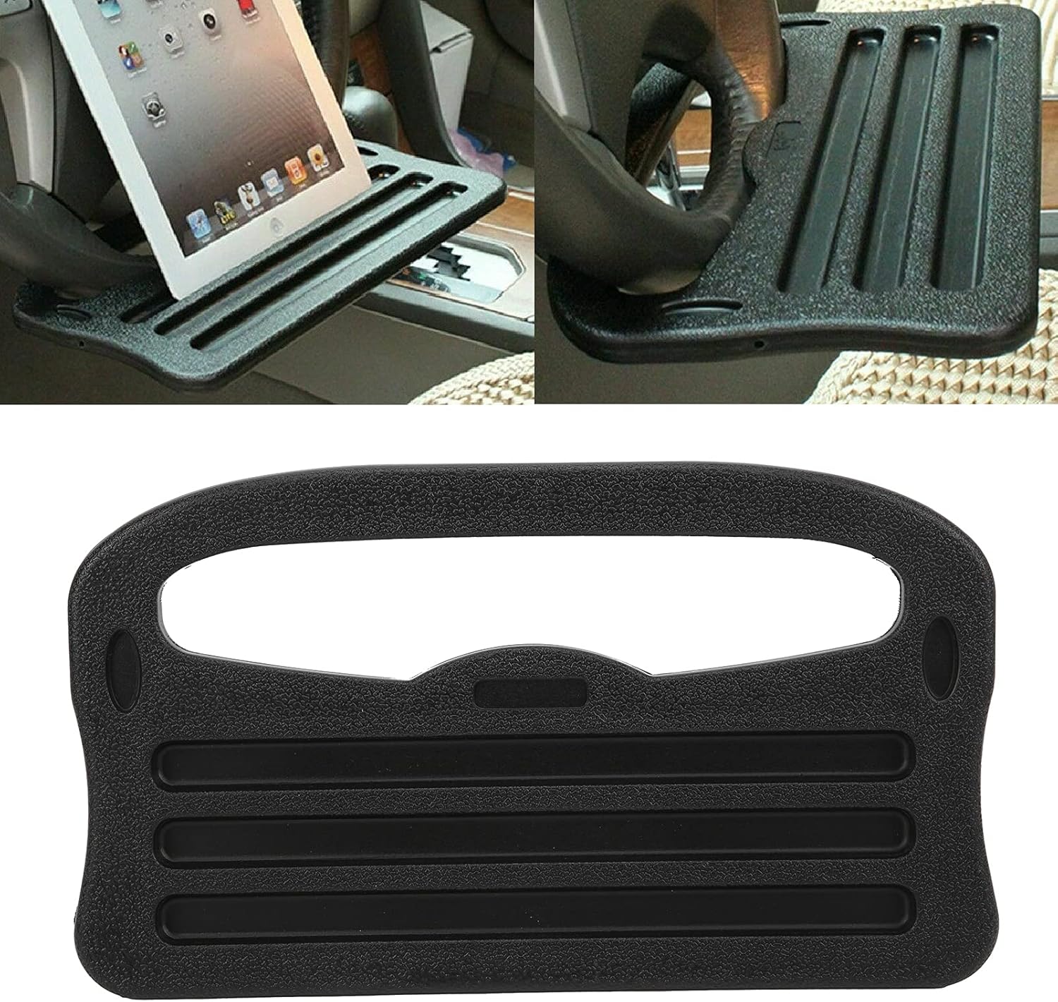 Tablet Accessories For Car - ถาดวางพวงมาลัยรถยนต์ 2in1 อุปกรณ์จัดเก็บภายในรถยนต์ สำหรับแล็ปท็อป แท็บเล็ต iPad