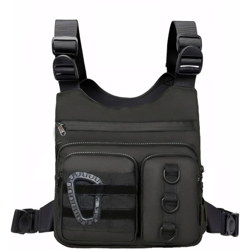 Tablet And Accessories Bag - กระเป๋าคาดหน้าอก - กระเป๋าแบบเสื้อกั๊กน้ำหนักเบาและจุของได้เยอะ เหมาะสำหรับพกพาในชีวิตประจำวัน (โทรศัพท์มือถือ แท็บเล็ต