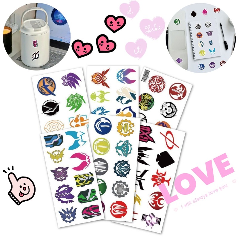 Laptop Tablet Accessories - 60 แผ่นสติกเกอร์โลโก้คาเมนไรเดอร์สติ๊กเกอร์สร้างสรรค์กันน้ำสำหรับแล็ปท็อปโทรศัพท์กระเป๋าเดินทางสมุดภาพสมุดบันทึกตกแต่ง