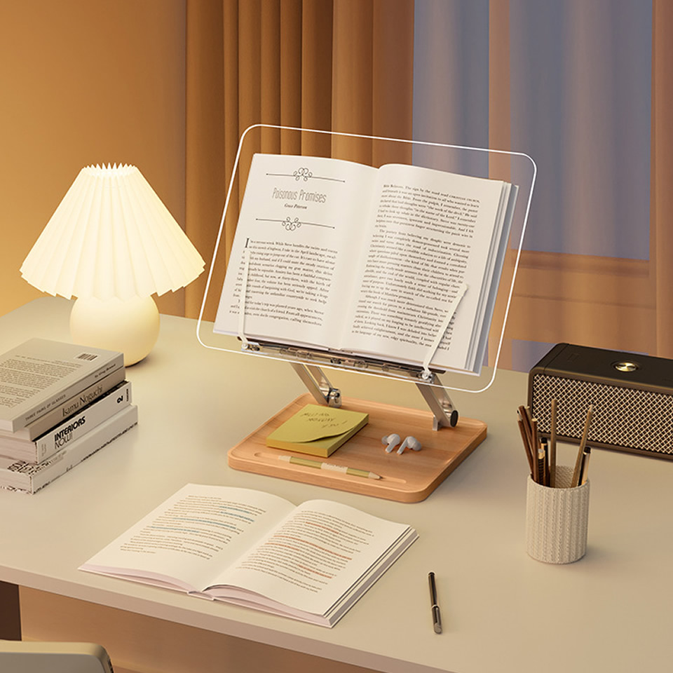 แท่นอ่านหนังสือไม้พร้อมไฟอะคริ - Tablet Holder Accessories บทวิจารณ์และราคา